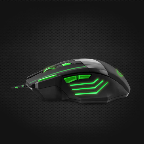 Mysz gamingowa Esperanza EGM201G WOLF 2400 DPI USB - 7 przycisków, LED