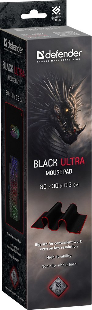 PODKŁADKA DEFENDER GAMING BLACK ULTRA 800x300x3mm