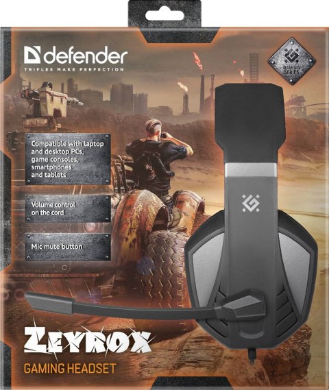 SŁUCHAWKI DEFENDER Z MIKR ZEYROX 4-PIN