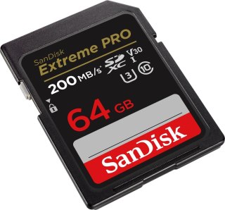 KARTA SANDISK EXTREME PRO SDXC 64GB 200/90 MB/s C10 V30 UHS-I U3