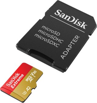 KARTA SANDISK EXTREME microSDXC 128 GB 190/90 MB/s A2 C10 V30 UHS-I U3 ActionCam