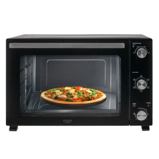 Piekarnik elektryczny Adler AD 6028 60L wolnostojący termoobieg rożen grill 2000W czarny
