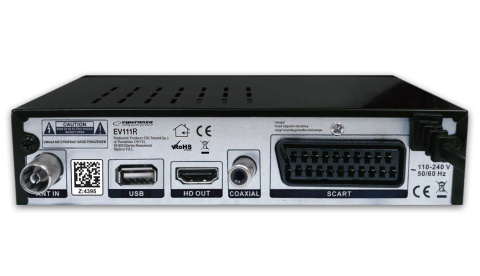 Dekoder DVB-T2 Esperanza EV111P HEVC H.265 tuner TV Full HD HDMI 2x USB PVR Timeshift