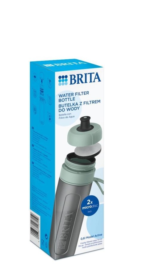 Butelka filtrująca Brita Active pastelowa zieleń 2 dyski