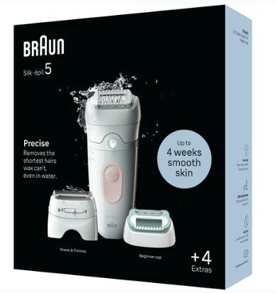 Depilator Braun Silk-épil 5 5-050 28 pęset(y) Różowy, Biały