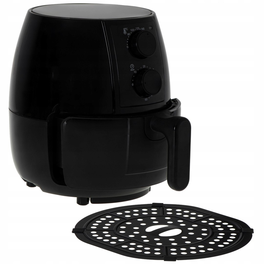 MOCNA FRYTKOWNICA BEZTŁUSZCZOWA 2,5L AIRFRYER 1600W NIEPRZYWIERAJĄCA Pojemność misy 2.5 l