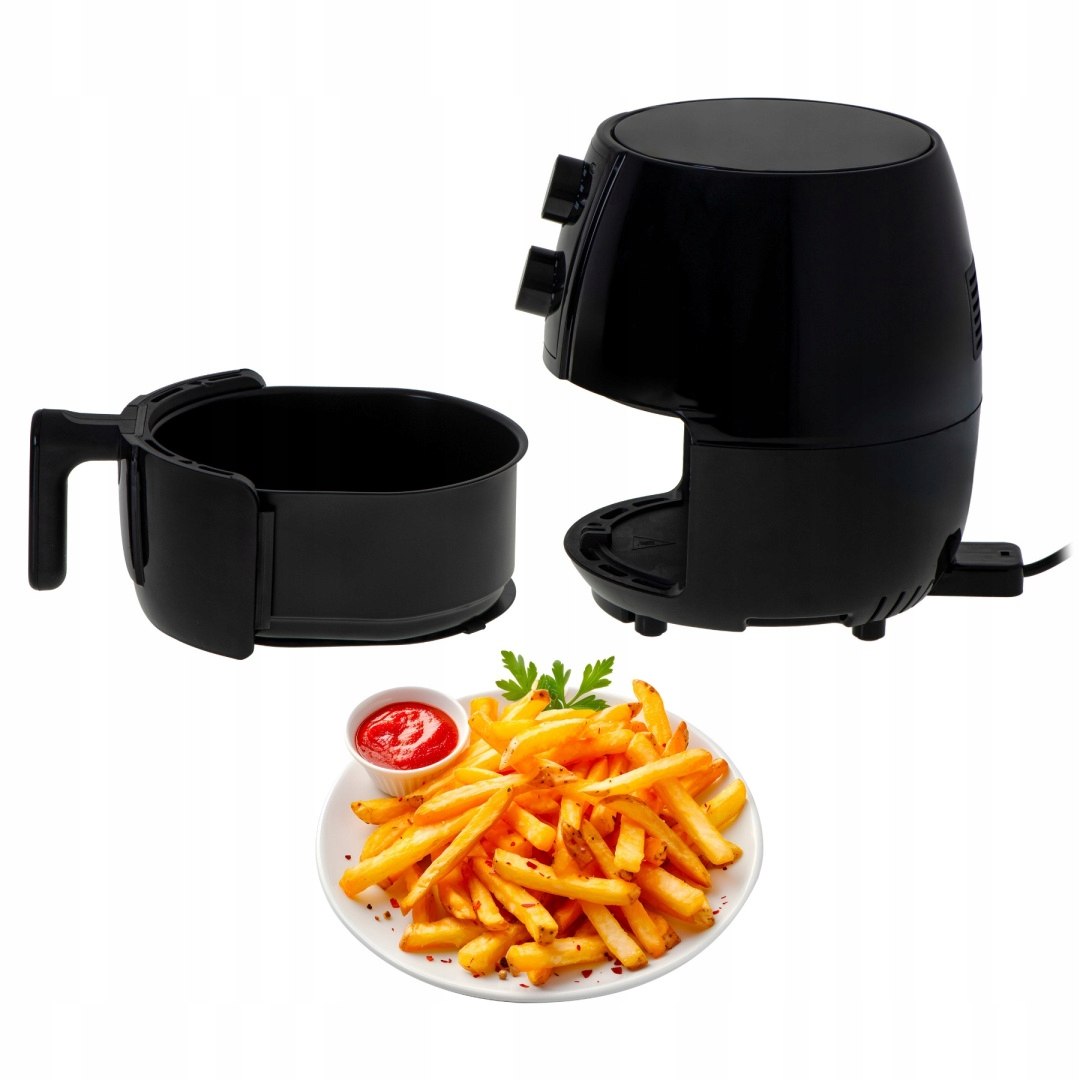 MOCNA FRYTKOWNICA BEZTŁUSZCZOWA 2,5L AIRFRYER 1600W NIEPRZYWIERAJĄCA Typ beztłuszczowa