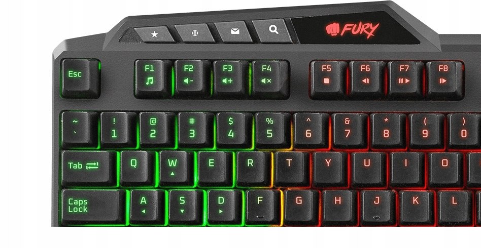 KLAWIATURA FURY SKYRAIDER GAMINGOWA PODŚWIETLANA MEMBRANOWA RGB PRZEWODOWA Model PC359A