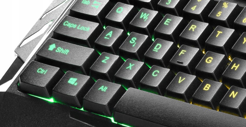 KLAWIATURA FURY SPITFIRE GAMINGOWA PODŚWIETLANA MEMBRANOWA RGB PRZEWODOWA Układ klawiatury US international (qwerty)