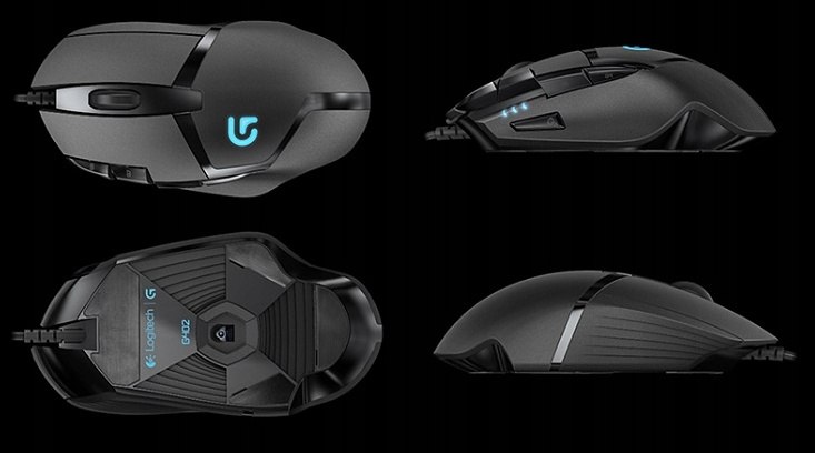 MYSZ GAMINGOWA LOGITECH g402 HYPERION FURY USB 4000DPI CZARNA OPTYCZNA Liczba przycisków 8