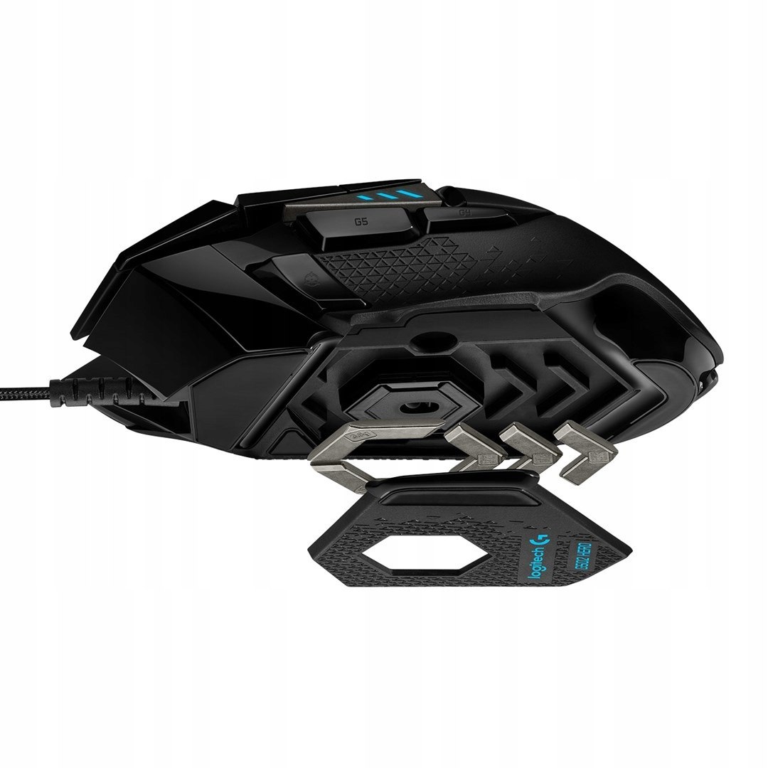 Mysz Logitech G502 Gaming HERO 25600 DPI CZARNY RGB CIĘŻARKI GAMINGOWA Model USB Logitech Optyczna Master RGB e-sportowa RGB