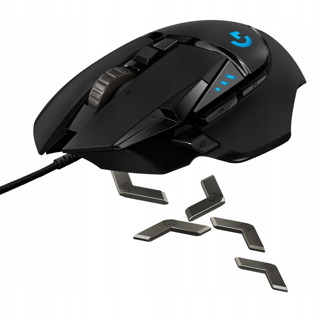 Mysz Logitech G502 Gaming HERO 25600 DPI CZARNY RGB CIĘŻARKI GAMINGOWA Producent inny